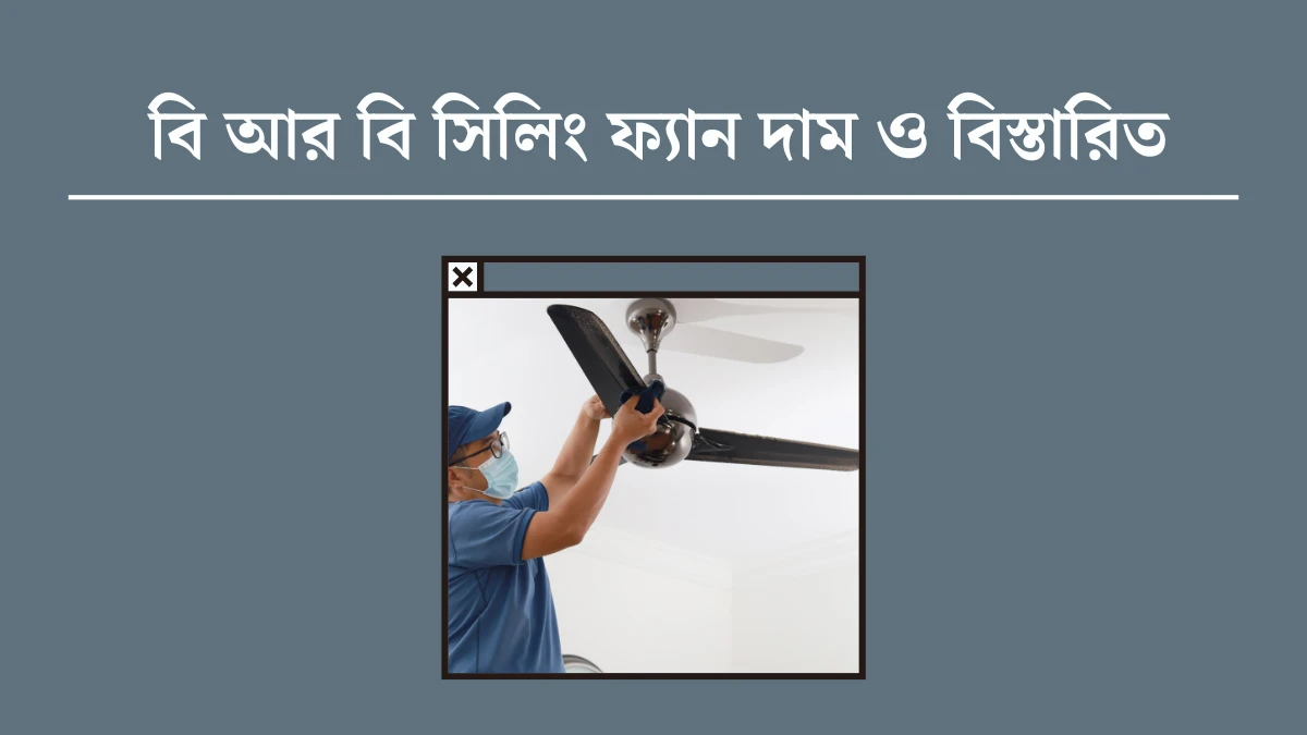 বি আর বি সিলিং ফ্যান দাম